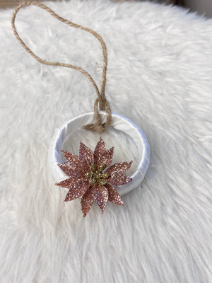 Blush Poinsettia Spark Ornament
