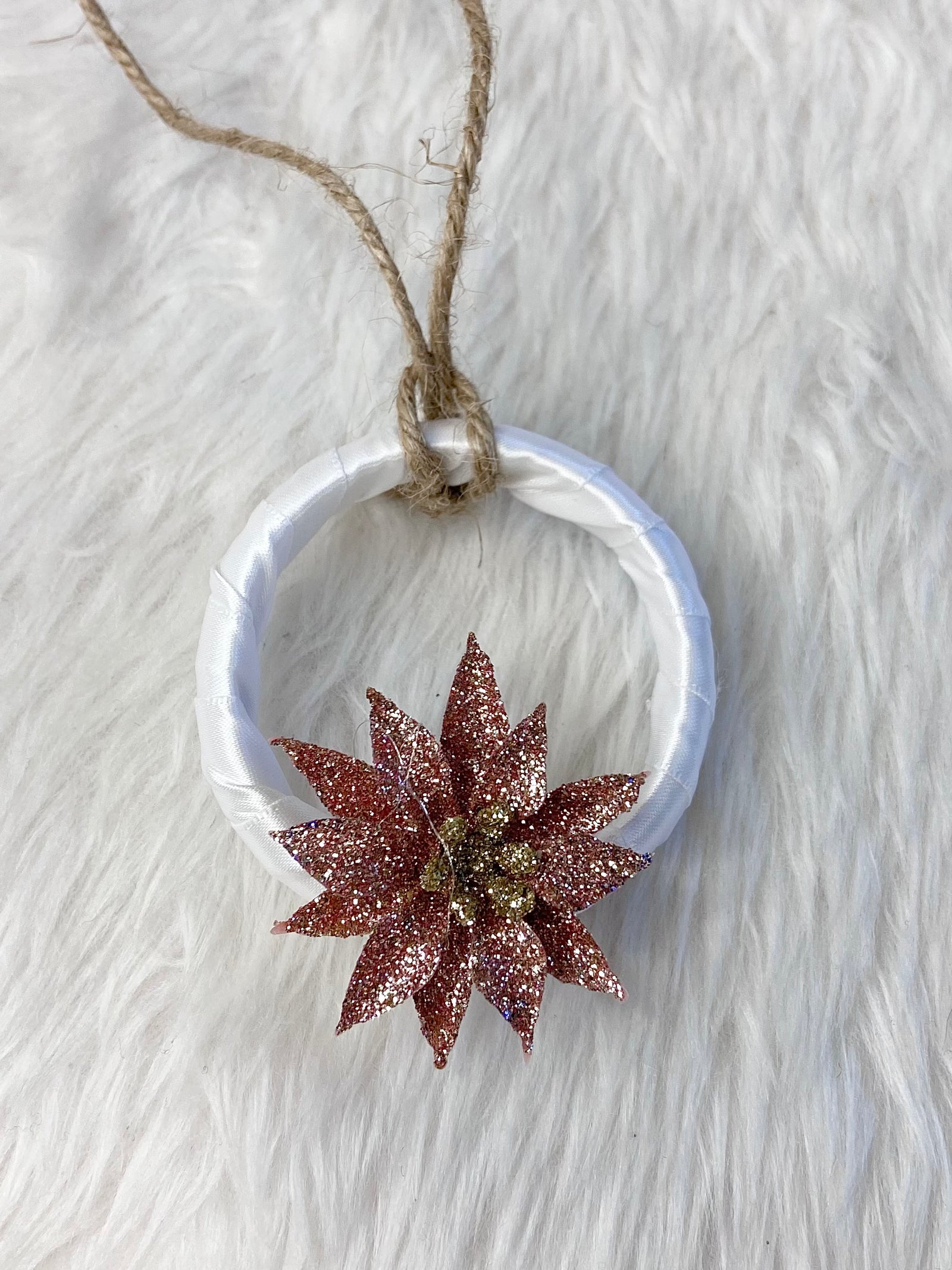 Blush Poinsettia Spark Ornament