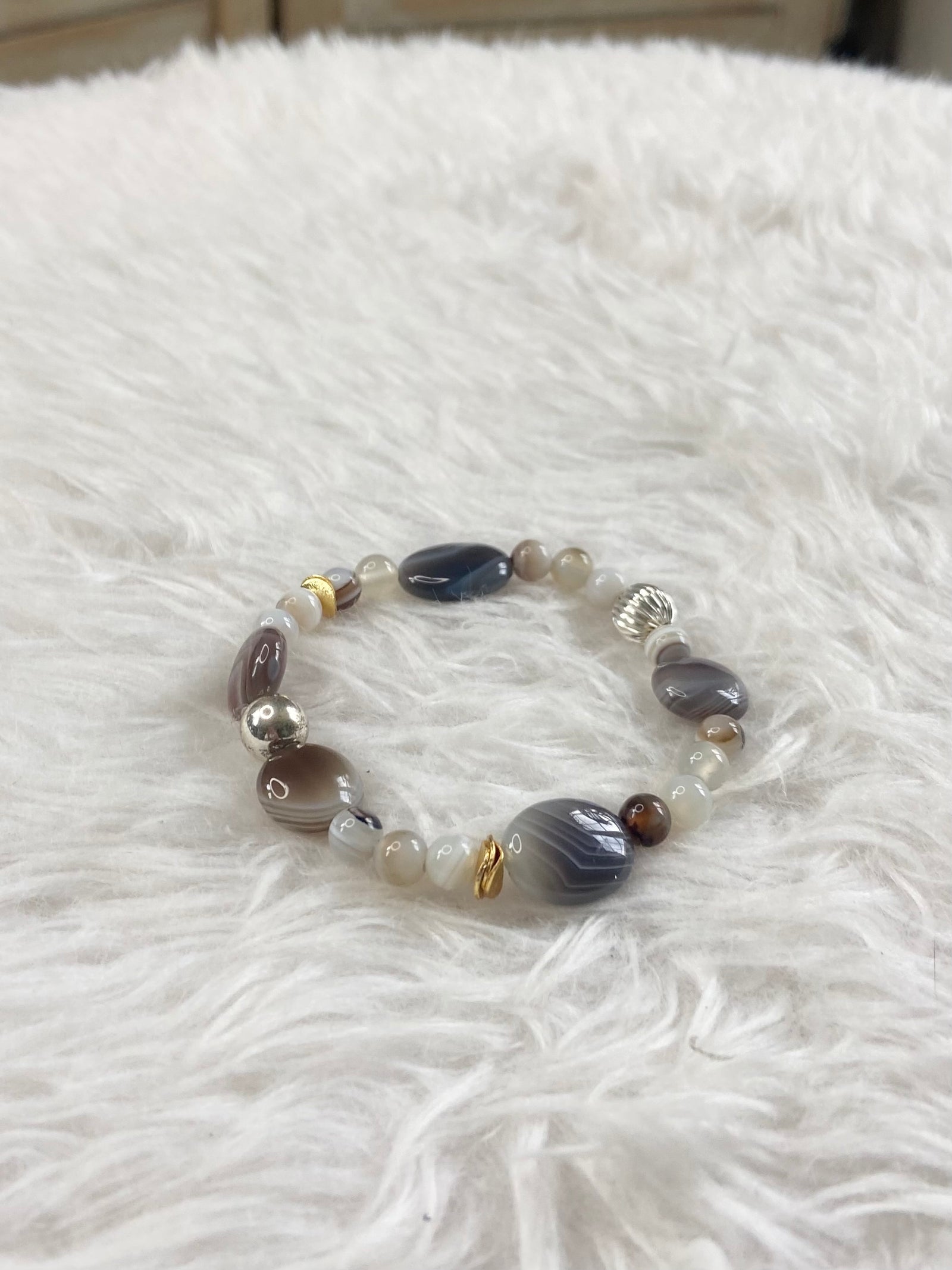 Just The Most Botswana Agate Bracelet