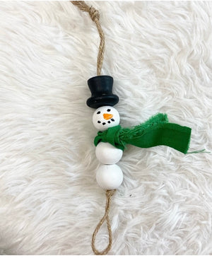 Jolly Bead Snowman Ornament
