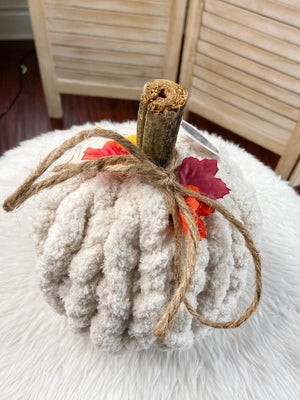 Autumn Harvest Knit Pumpkin-ivory