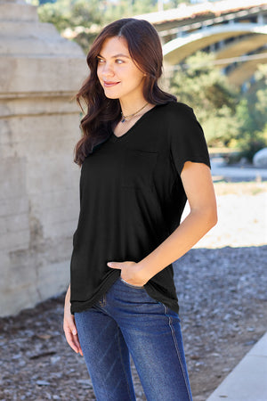 Bamboo V-Neck Short Sleeve Tee