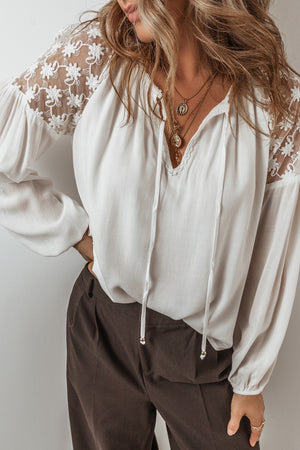 Think On It Lace Detail Blouse