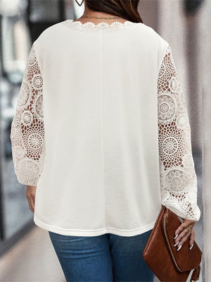 Layers Of Love Lace Detail V-Neck Top