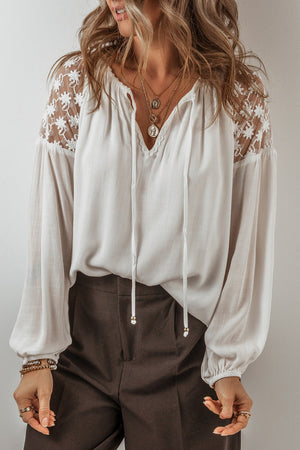 Think On It Lace Detail Blouse