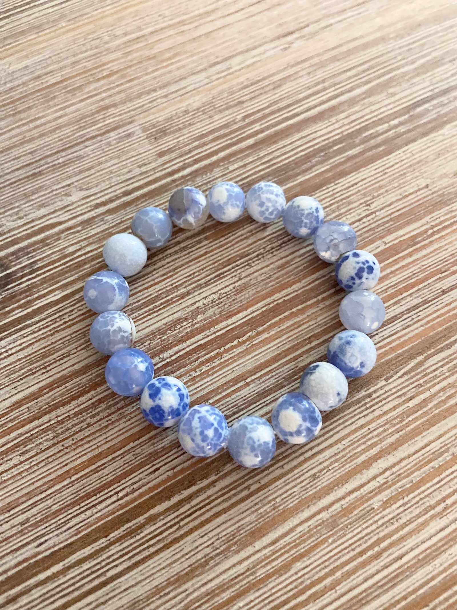 Celestial Veil Agate Bracelet
