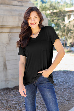 Bamboo V-Neck Short Sleeve Tee