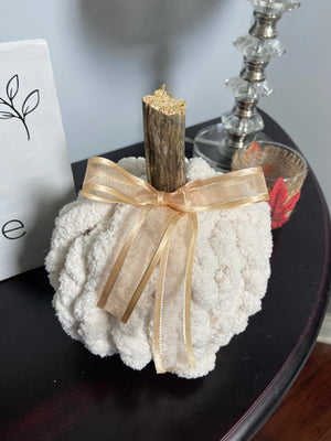 Autumn Harvest Knit Pumpkin-ivory