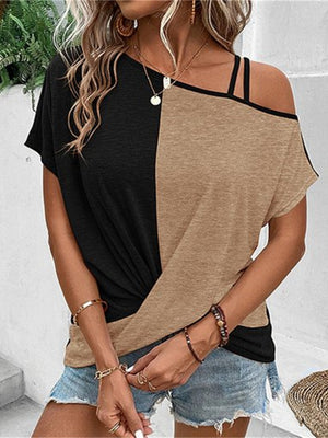 Take The Long Way Asymmetrical Neck Top