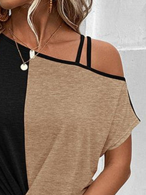 Take The Long Way Asymmetrical Neck Top