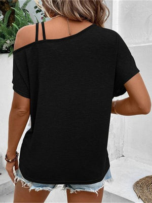 Take The Long Way Asymmetrical Neck Top