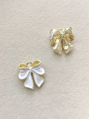 White Bow Charm