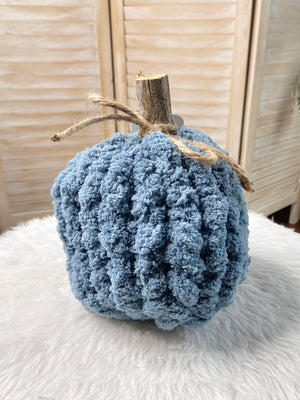 Autumn Hearth Knit Pumpkin-dusty blue