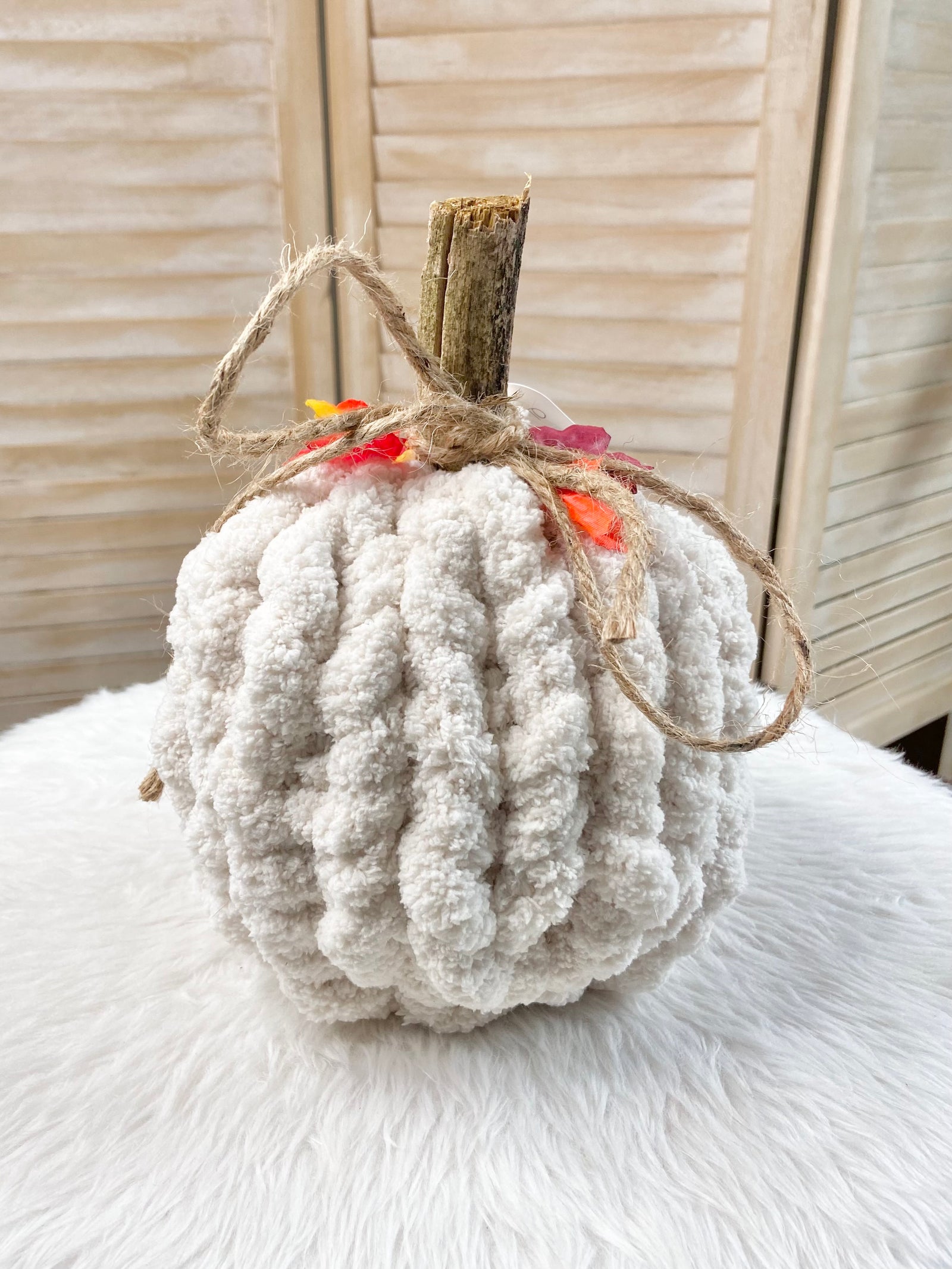 Autumn Harvest Knit Pumpkin-ivory