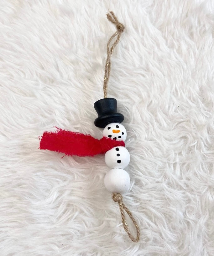 Jolly Bead Snowman Ornament
