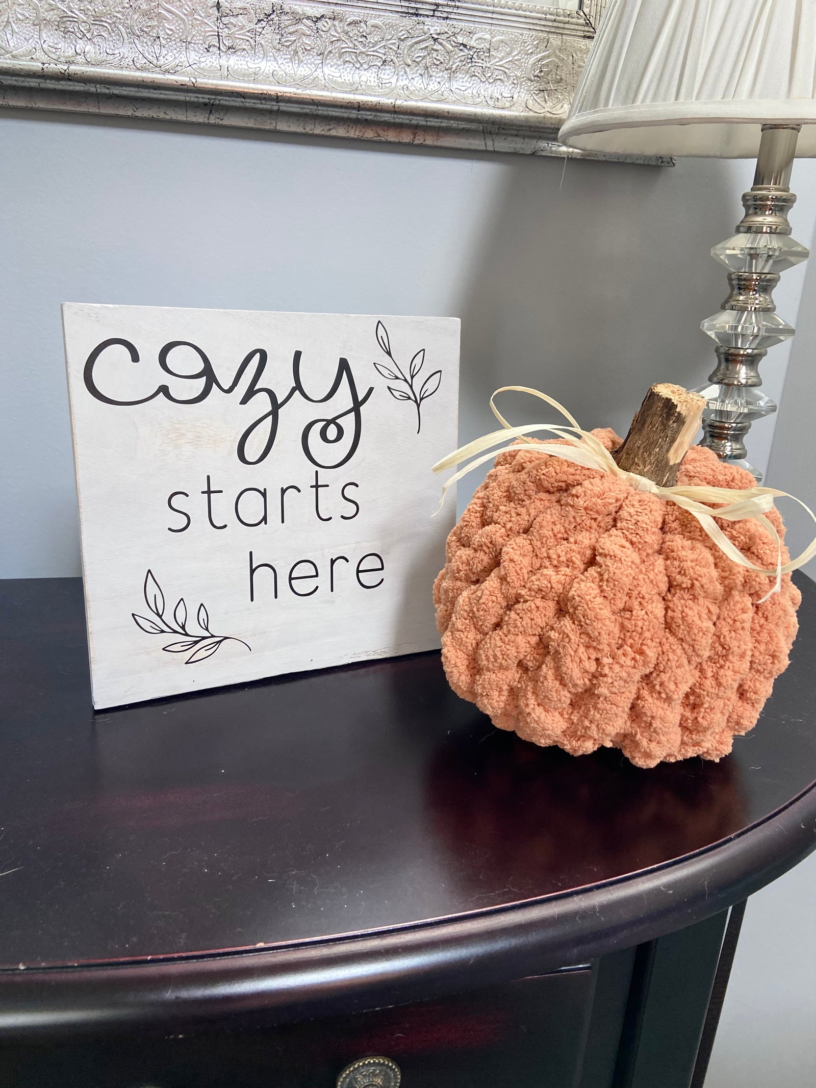 Cozy Starts Here Wood Sign