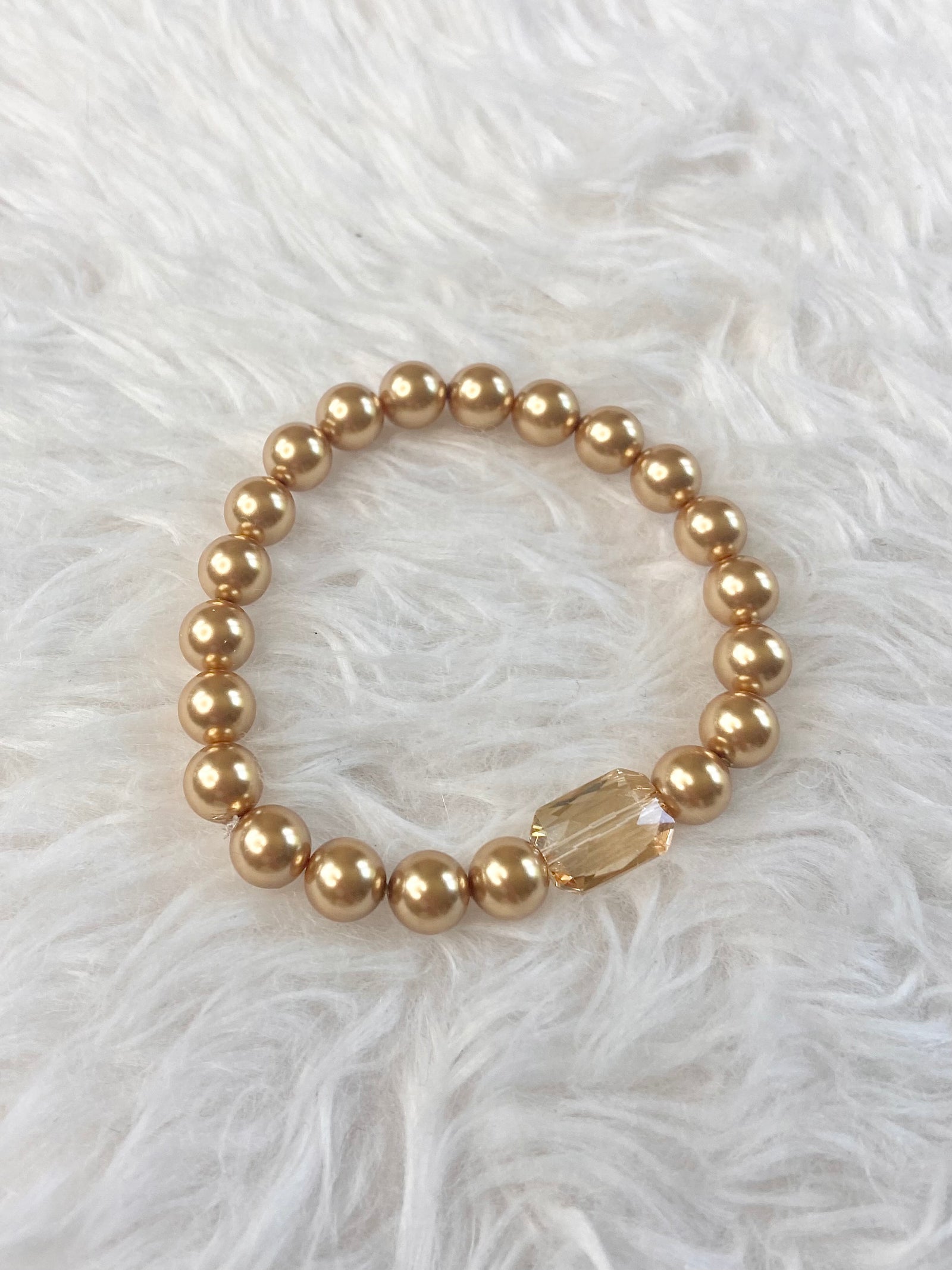 Golden Glow Swarovski Pearl Bracelet