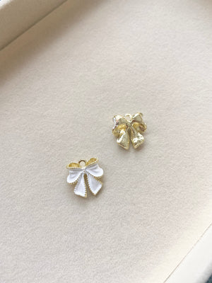 White Bow Charm