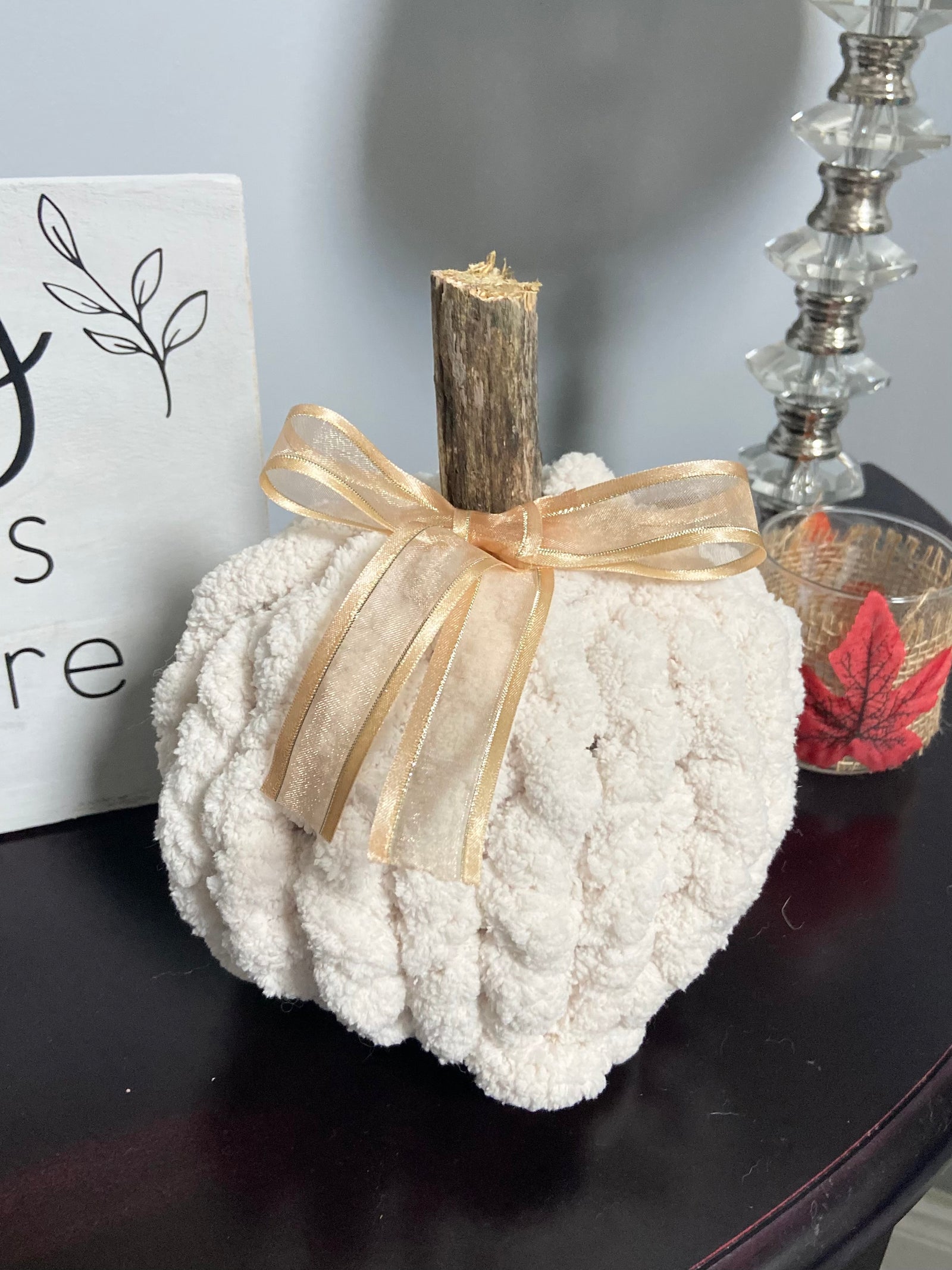 Autumn Harvest Knit Pumpkin-ivory