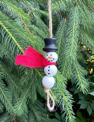 Jolly Bead Snowman Ornament