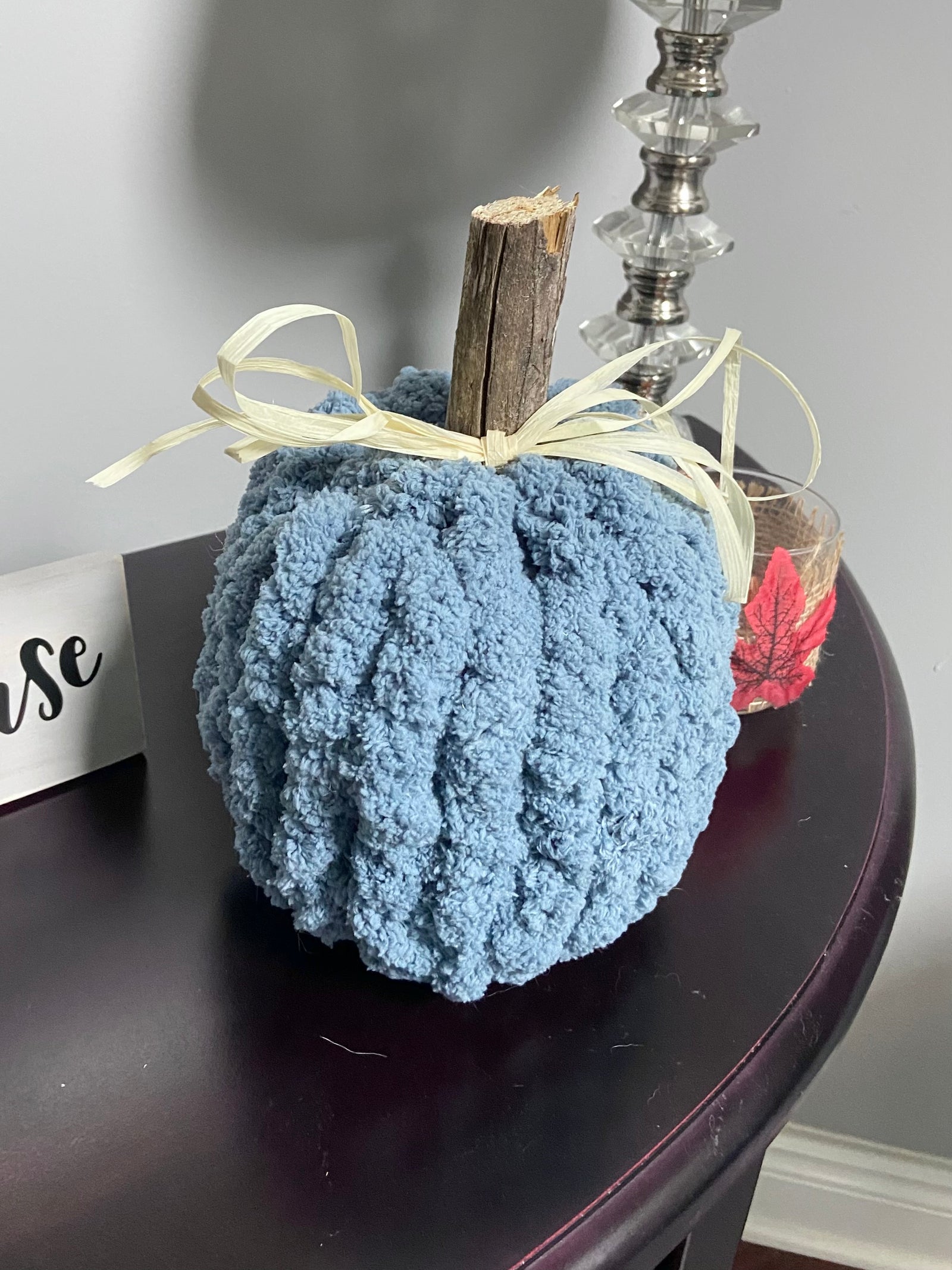 Autumn Harvest Knit Pumpkin-blue