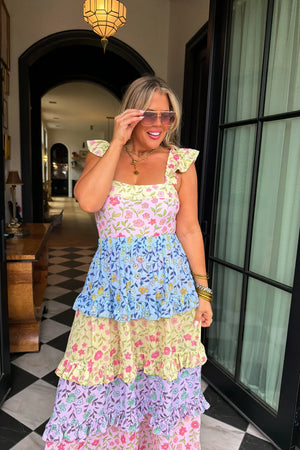 PREORDER: Floral Rainbow Swim Set