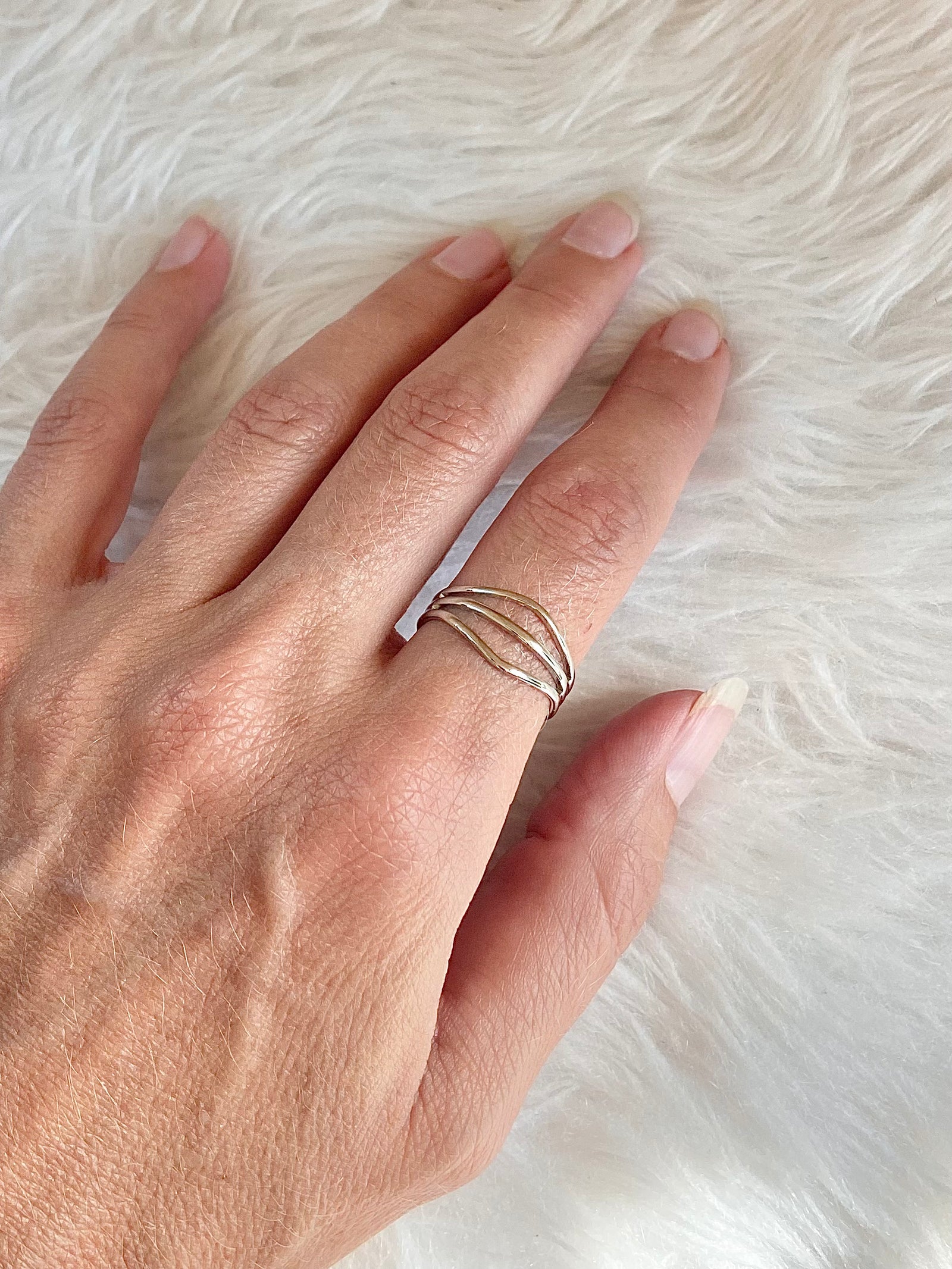 Modern Life Arch Ring-silver
