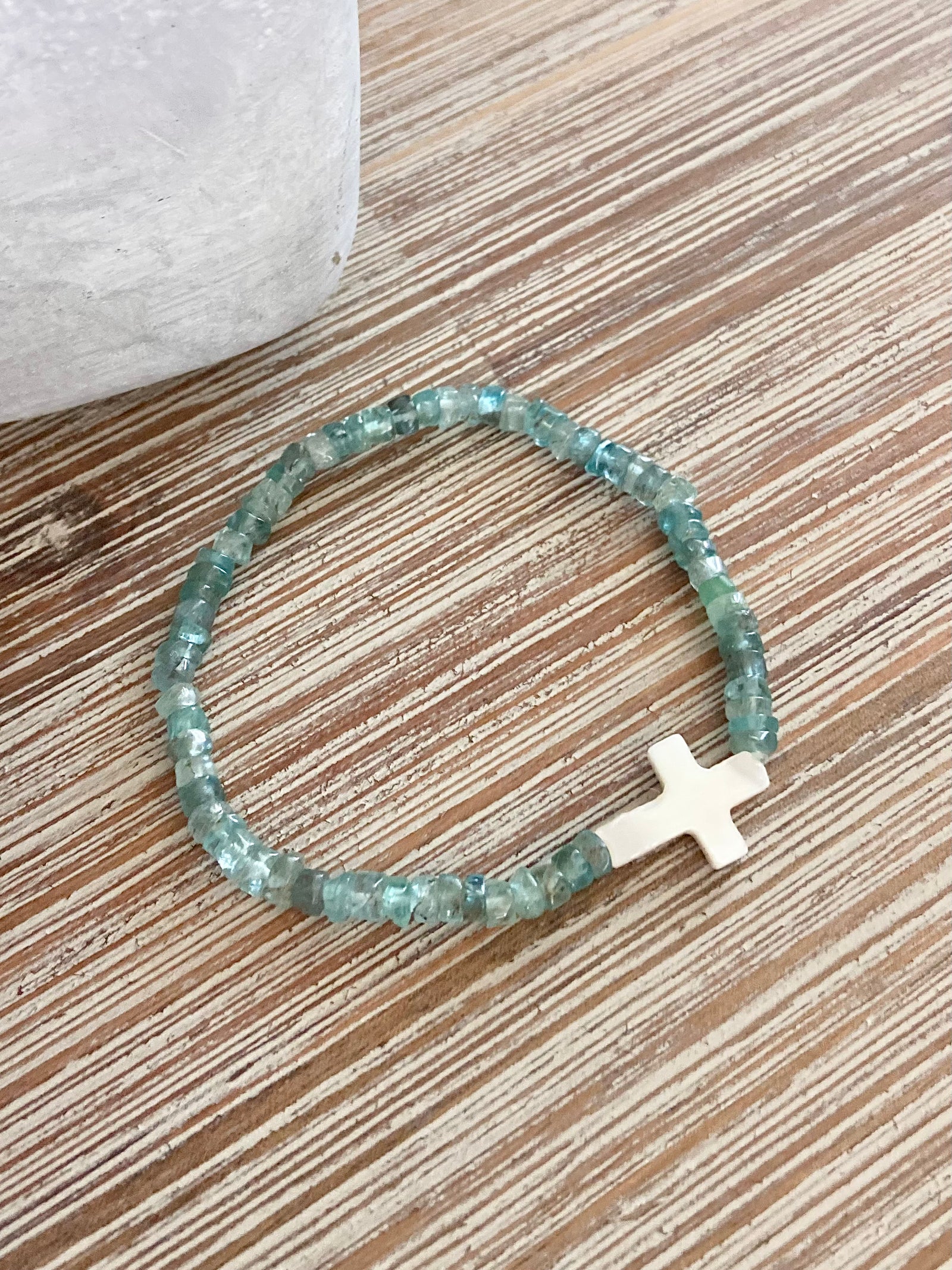 Apatite Gemstone Bead Bracelet