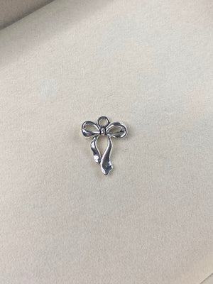 Silver Bow Charm