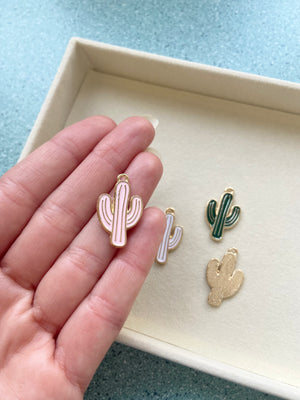 Golden Cactus Charm