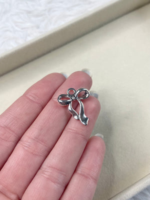 Silver Bow Charm