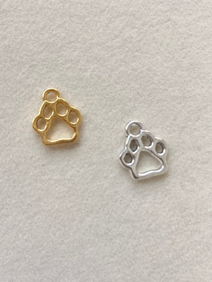 Silver Paw Print Charm