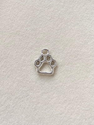 Silver Paw Print Charm