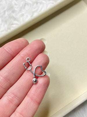 Stethoscope Heart Charm