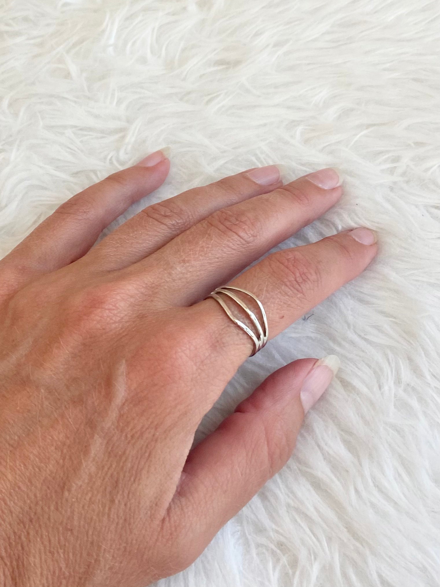 Modern Life Arch Ring-silver