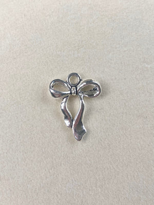 Silver Bow Charm