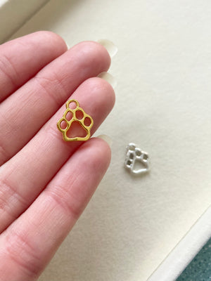 Gold Paw Print Charm