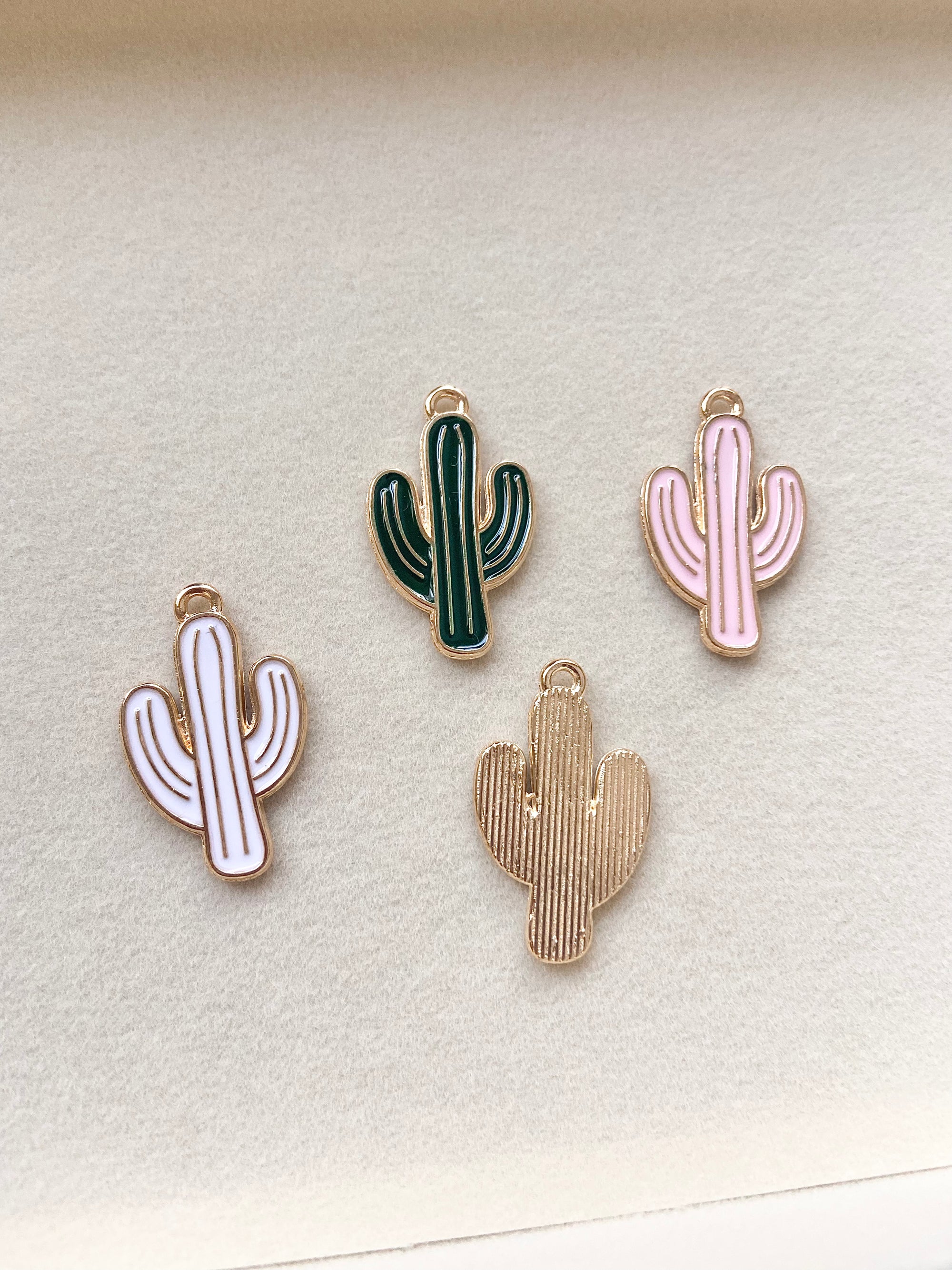 Golden Cactus Charm