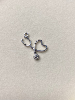 Stethoscope Heart Charm