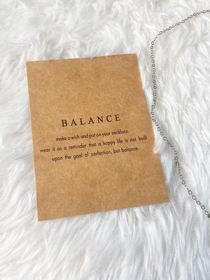 Silver Balance Necklace