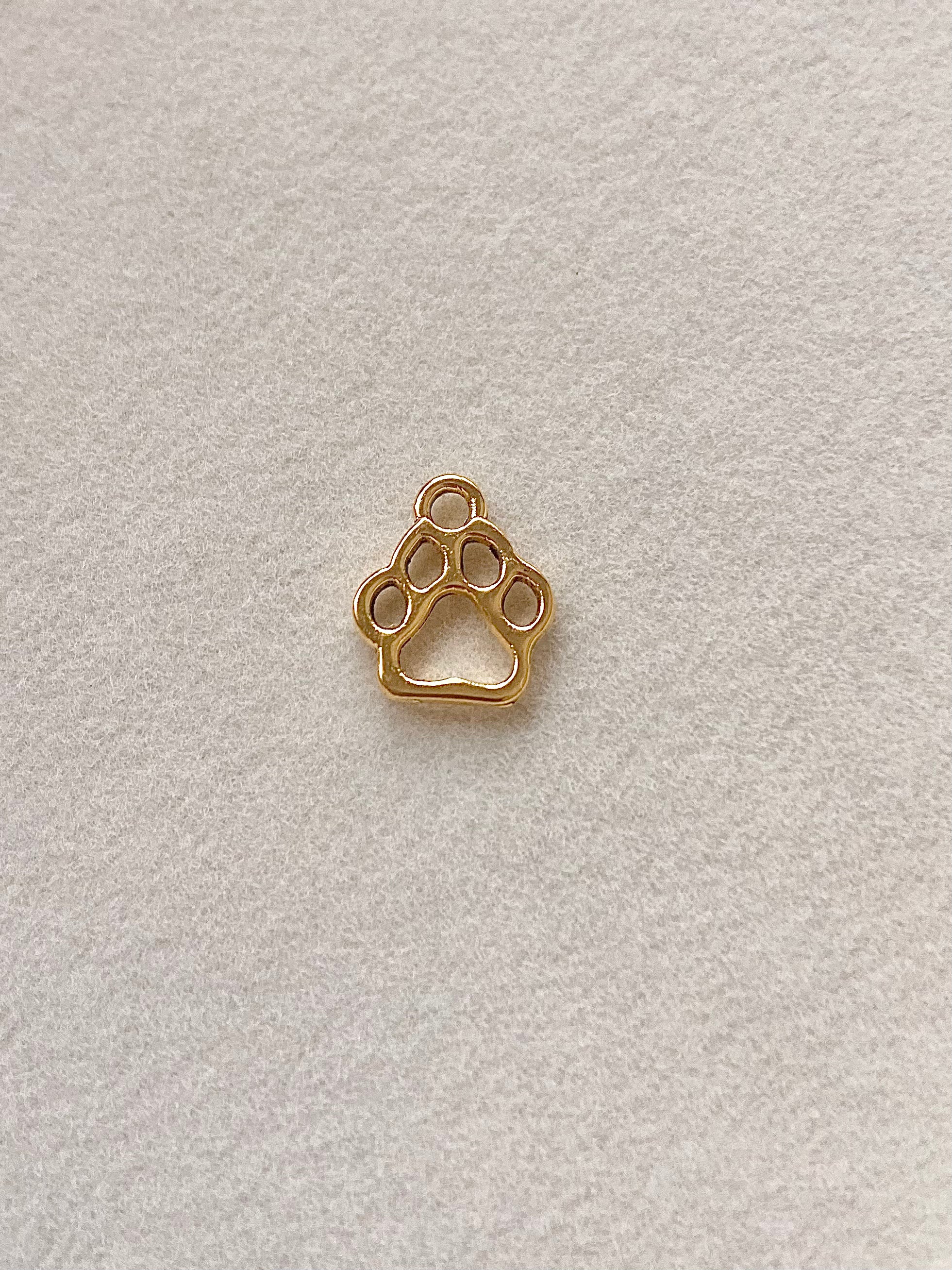 Gold Paw Print Charm