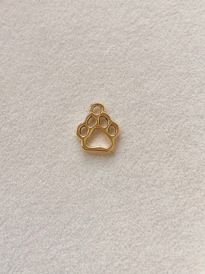 Gold Paw Print Charm