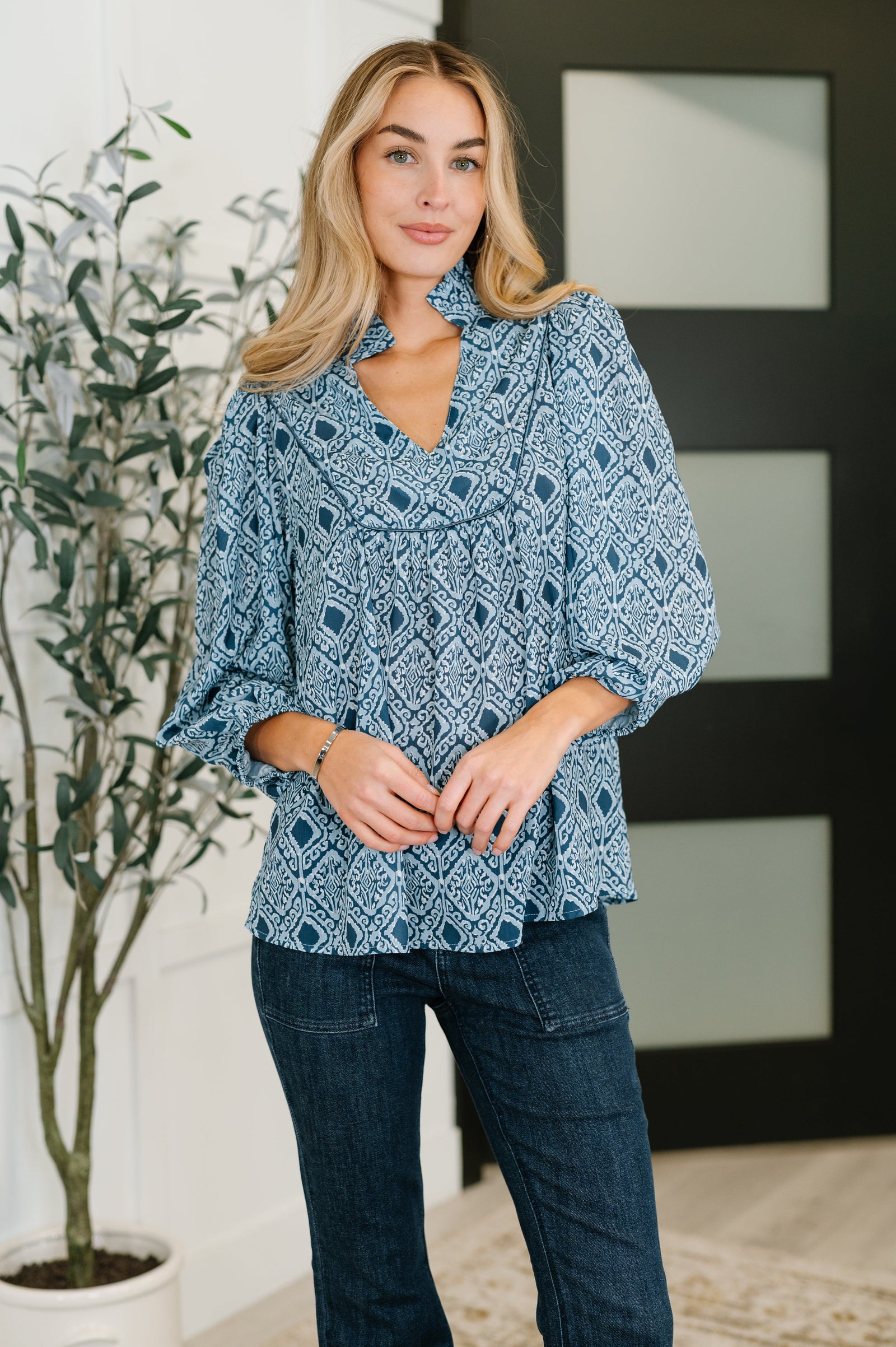 I Gave You My Heart Floral Blouse