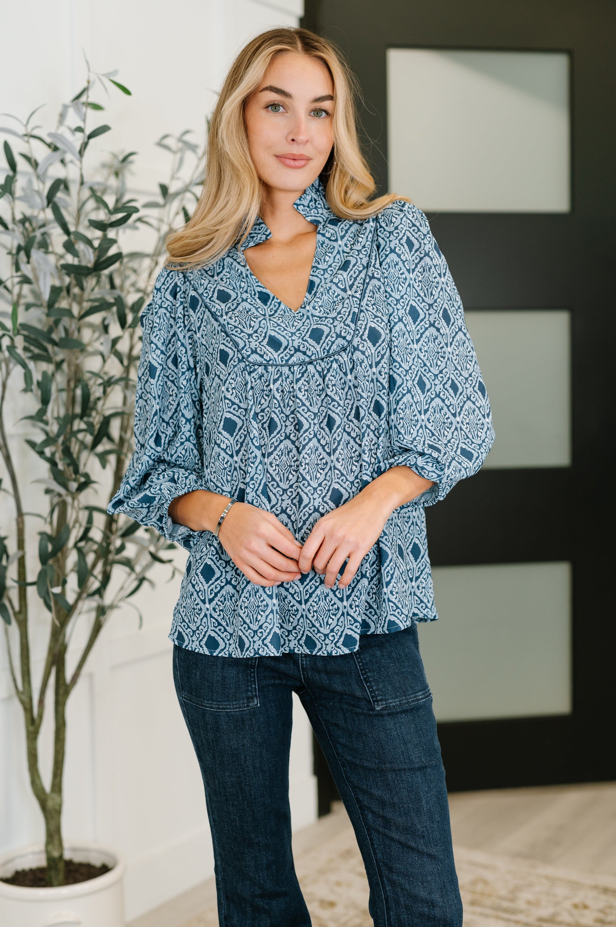 I Gave You My Heart Floral Blouse