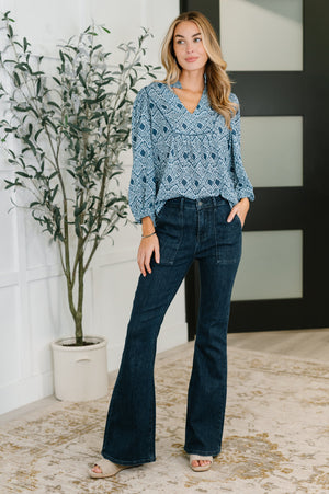 I Gave You My Heart Floral Blouse