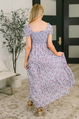 Sugar Talking Tiered Dress in Floral Print