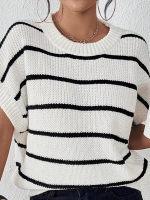 Sights To See Short Sleeve Knit Top