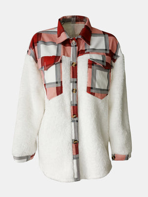 Fuzzy Flannel Delight Button Up Shacket