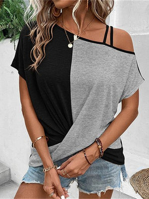 Take The Long Way Asymmetrical Neck Top