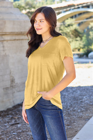 Bamboo V-Neck Short Sleeve Tee